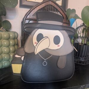 Black and Gray Cartoon Backpack